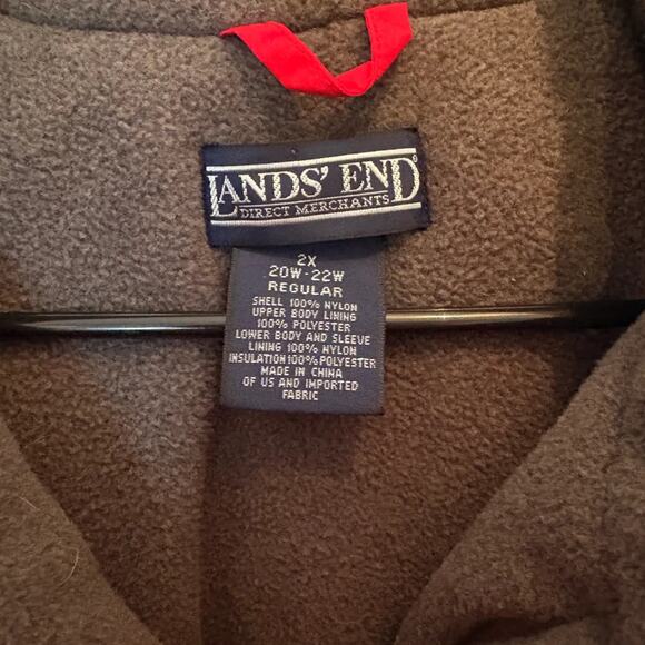 Lands’ End Women’s Parka / Winter Coat – Red, Insulated, Women’s 20W–22W (2X) - Picture 5 of 6